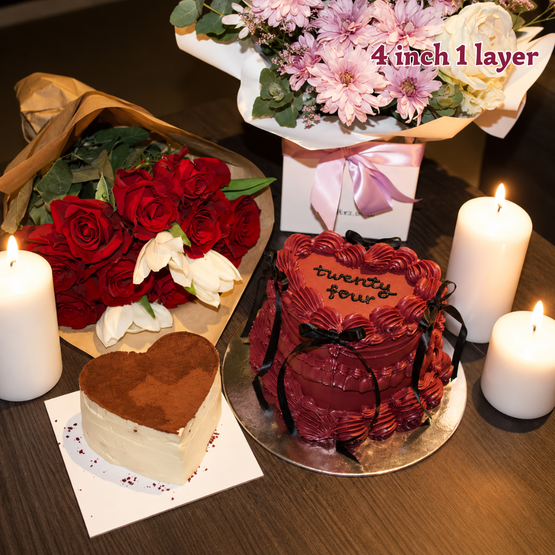 Burgundy Ruffle Cake