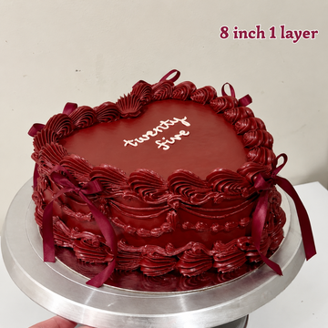 Burgundy Ruffle Cake