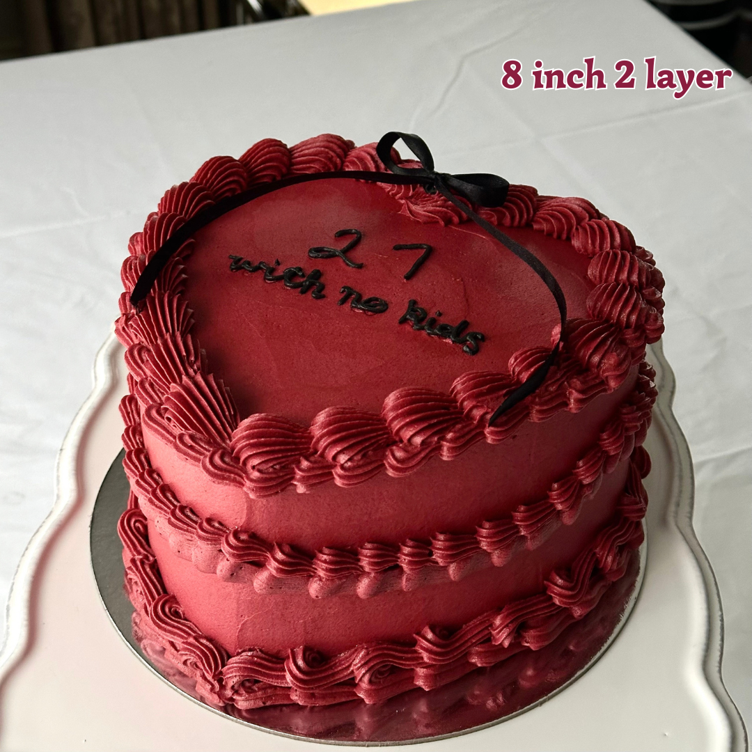 Burgundy Ruffle Cake