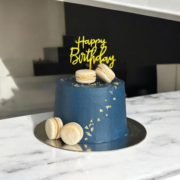 Midnight Macaron Cake