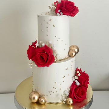 Rose Cascade Cake